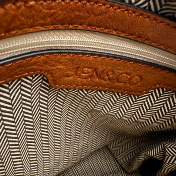 Jen & Co Indigo Vegan Leather Backpack/Shoulder bag Light Brown/Tan - Picture 9 of 15